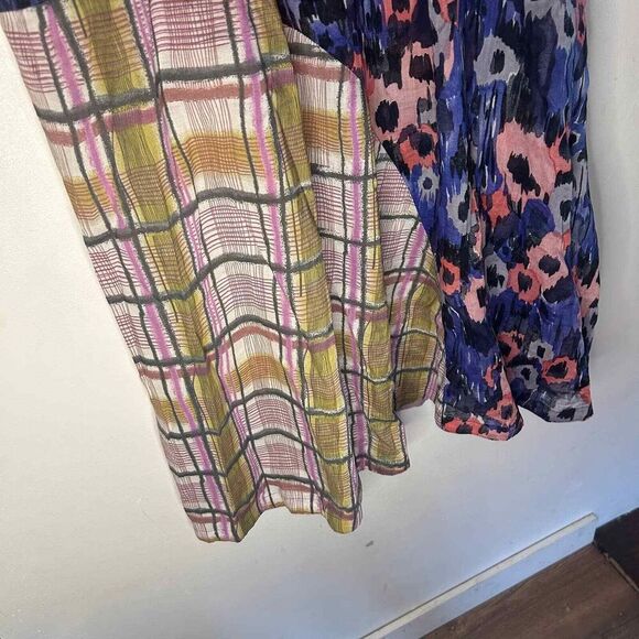 REBE by Debra Weiss Floral A-Line Dress Handmade Art-to-Wear Womans size Large - Picture 10 of 11